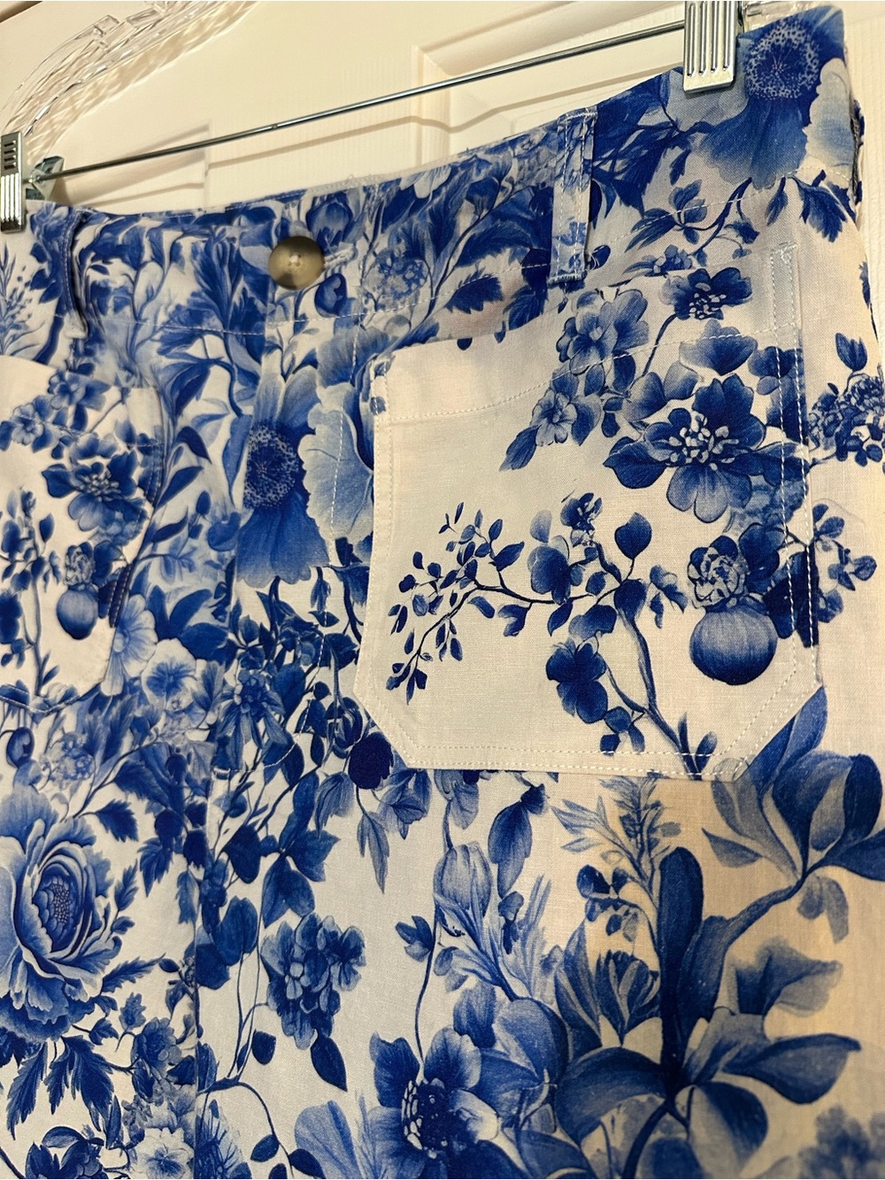Anthropologie Maeve The Colette Linen Botanical Wide Leg Crop Pants 30 - Picture 6 of 15